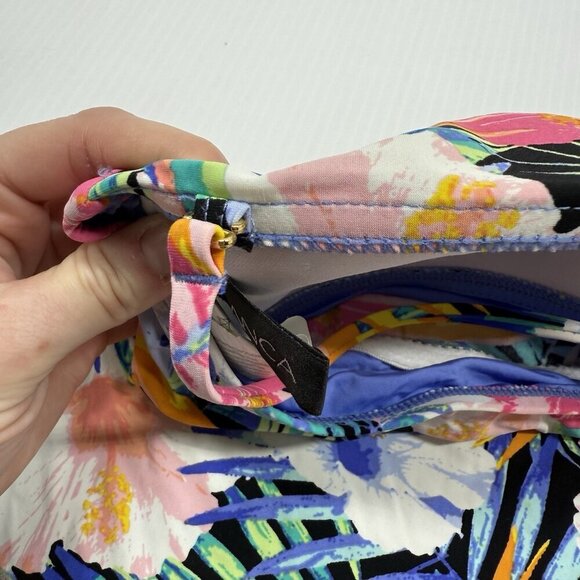 La Blanca womens 6 Tropical Swim Top Convertible Bandini Colorful Pool Vacation - Picture 6 of 8